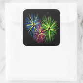 VUURWERK VIERKANTE STICKER (Tas)