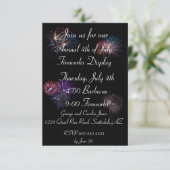 Vuurwerk voor juli kaart (Staand voorkant)