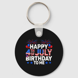 Vuurwerk Vuurwerk VS Vlag Happy 4th of July B Sleutelhanger