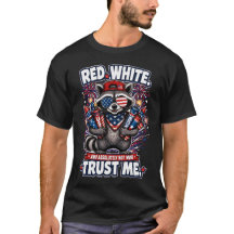 Vuurwerk Wasbeer 4 juli T-shirt