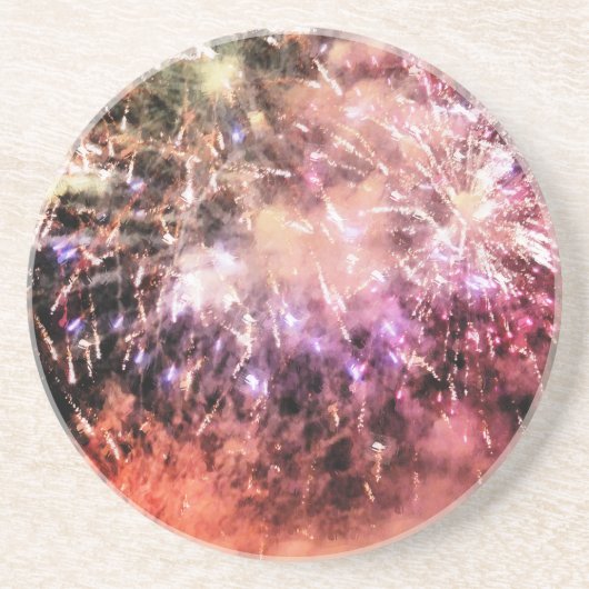 VUURWERK ZANDSTEEN ONDERZETTER (Voorkant)