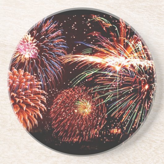 Vuurwerk Zandsteen Onderzetter (Voorkant)