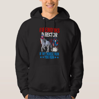 Vuurwerkdirecteur Fijne 4 juli Amerikaanse vlag Hoodie