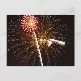 Vuurwerkdisplay op Savannah River Briefkaart
