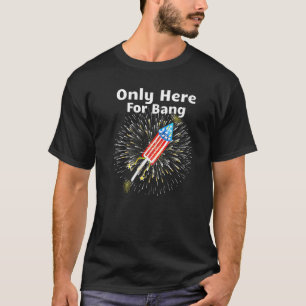 Vuurwerker 4e jul. VS-vlag P T-shirt