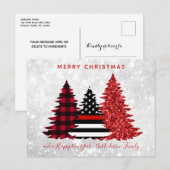 Vuurwerker kerstboomroop feestdagenkaart (Voorkant / Achterkant)