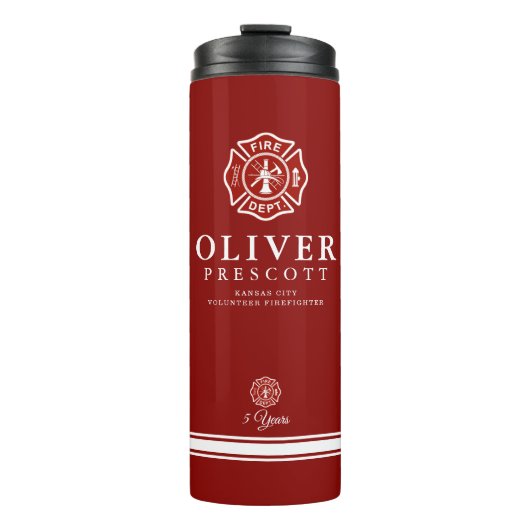 Vuurwerker | Maltees kruissymbool rood Thermosbeker (Voorkant)