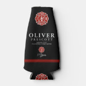 Vuurwerker | Maltees kruissymbool zwart Flesjeskoeler (Voorkant)