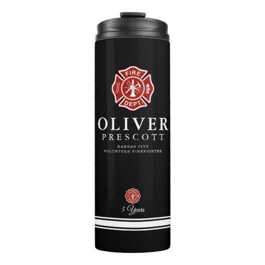 Vuurwerker | Maltees kruissymbool zwart Thermosbeker (Voorkant)