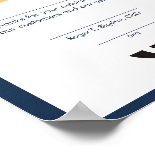 Vuurwerker van het certificaat van maandelijkse to poster (Hoek)