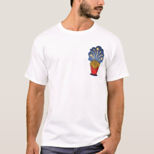 Vuurwerkfriet Illustratie met Gouden Vonken T-shirt