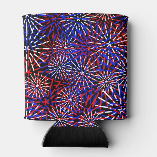 Vuurwerkontwerp in de kleuren van de Amerikaanse v Blikjeskoeler (Achterkant)