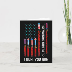 Vuurwerkregisseur I Ren jij Amerikaanse vlag 4e Kaart