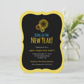 Vuurwerkring in het nieuwjaarsfeest kaart (Staand voorkant)