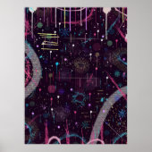 Vuurwerkshow: Abstracte Kunst Poster (Voorkant)