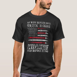 Vuurwerkster van de Amerikaanse vlag Brandweerman T-shirt