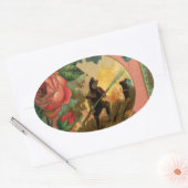 vuurwerktuig van 1880 ovale sticker (Envelop)