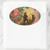 vuurwerktuig van 1880 ovale sticker (Tas)