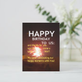 Vuurwerkviering met bedankbericht briefkaart (Staand voorkant)