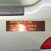 Vuurwerkviering met bedankbericht bumpersticker (Op auto)