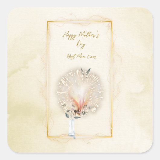 Vuurwerkvierkante stickers (Voorkant)