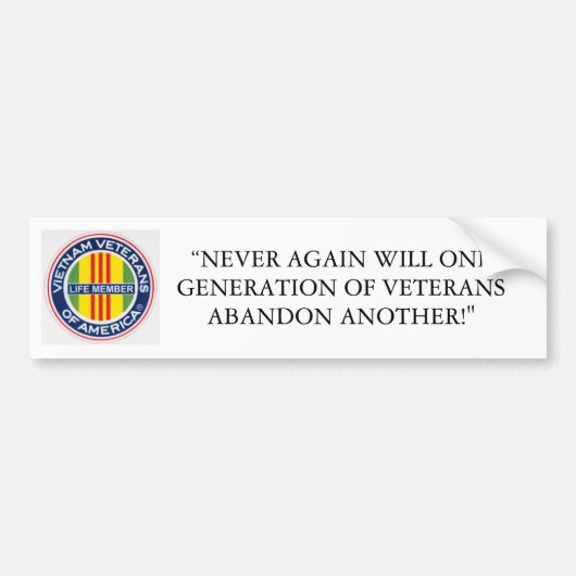 VVA Life Member Bumpersticker (Voorkant)