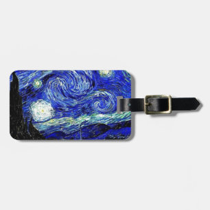 vVan Gogh Sterrennacht Fine Art Bagagelabel