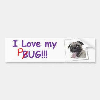 VW Fawn Pug Bumpersticker
