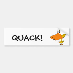 VW- Funny Big Headed Duck Cartoon Bumpersticker