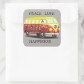 VWBus Vierkante Sticker (Tas)