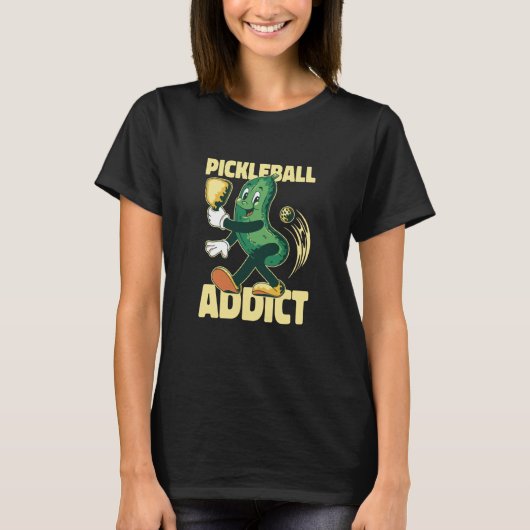 VXL Pickleball Green Cucumber Heart Love Paddle Ba T-shirt (Voorkant)