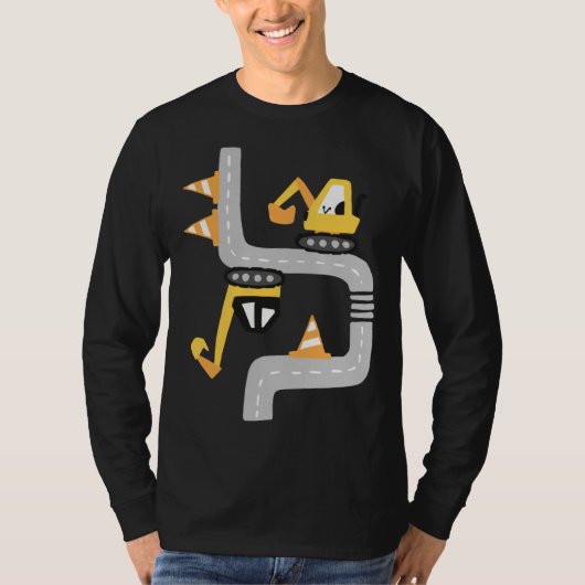 VXLS Construction Truck Excavator Concrete Mixer D T-shirt (Voorkant)