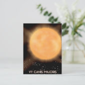 VY Canis Majoris Sun poster ruimtekunst. Briefkaart (Staand voorkant)