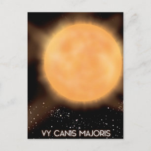 VY Canis Majoris Zon ruimte kunstposter. Briefkaart