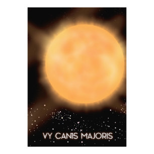 VY Canis Majoris Zon ruimte kunstposter. Foto Afdruk