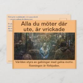 Vykort — Alla är vrickade Briefkaart