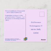 Vykort — Asher Briefkaart (Achterkant)