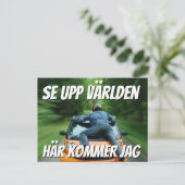 Vykort — Se upp världen Briefkaart (Staand voorkant)