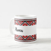 Vyshyvanka ukrainienne / broderie Mama mug (Devant gauche)