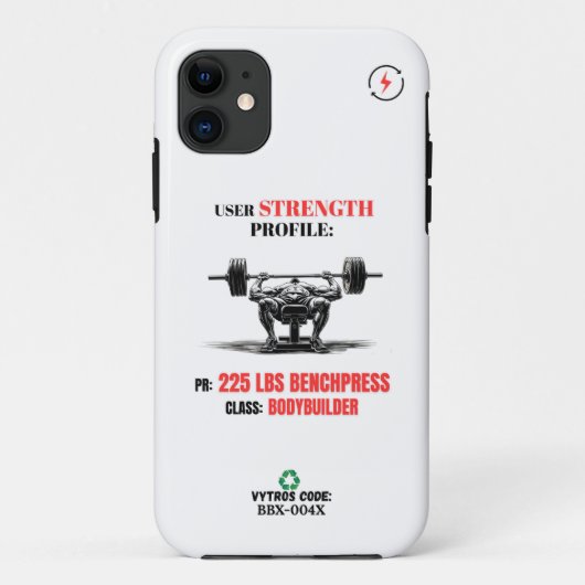 VYTROS Fitness "Profil de force" iPhone 11 coque (Dos)