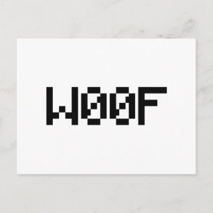 W00F [Dierengeluiden in leetspreken] Briefkaart