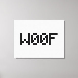 W00F [Dierengeluiden in leetspreken] Canvas Afdruk