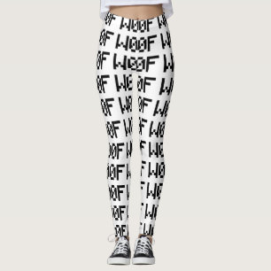 W00F [Dierengeluiden in leetspreken] Leggings