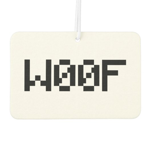 W00F [Dierengeluiden in leetspreken] Luchtverfrisser (Achterkant)