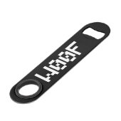 W00F [Dierengeluiden in leetspreken] Speed Flessenopener (Voorkant Gekanteld)