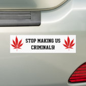 W02 Pot Leaf Bumpersticker (Op auto)