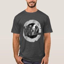 W2 Band-Mannen T-shirt zwart-wit