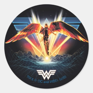 W84   80-inch Wonder Woman Graphic Ronde Sticker