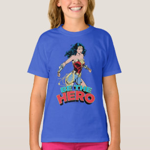 W84   Be-the-Hero Wonder Woman Retro Comic Art T-shirt