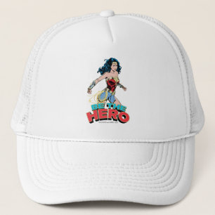 W84 Be-the-Hero Wonder Woman Retro Comic Art Trucker Pet